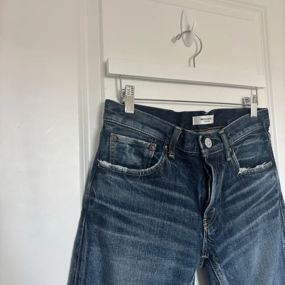 Moussy Vintage Etta Tapered Skinny Jeans Dark Blue